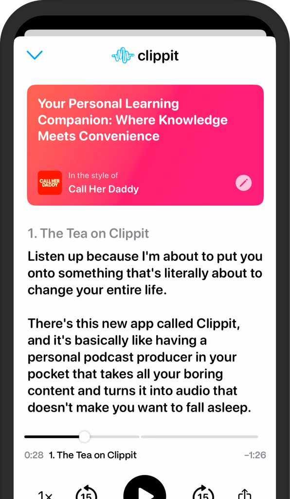 Turn anything into a podcast